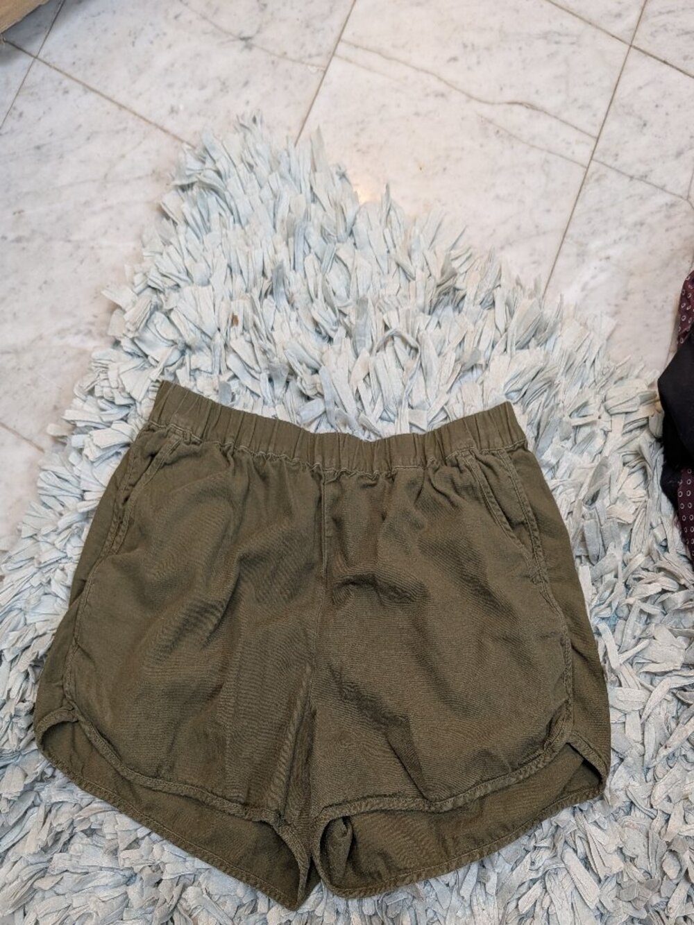 Madewell Olive Green Pull-On Utility Shorts Size M